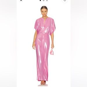 Norma Kamali maxi dress in candy pink